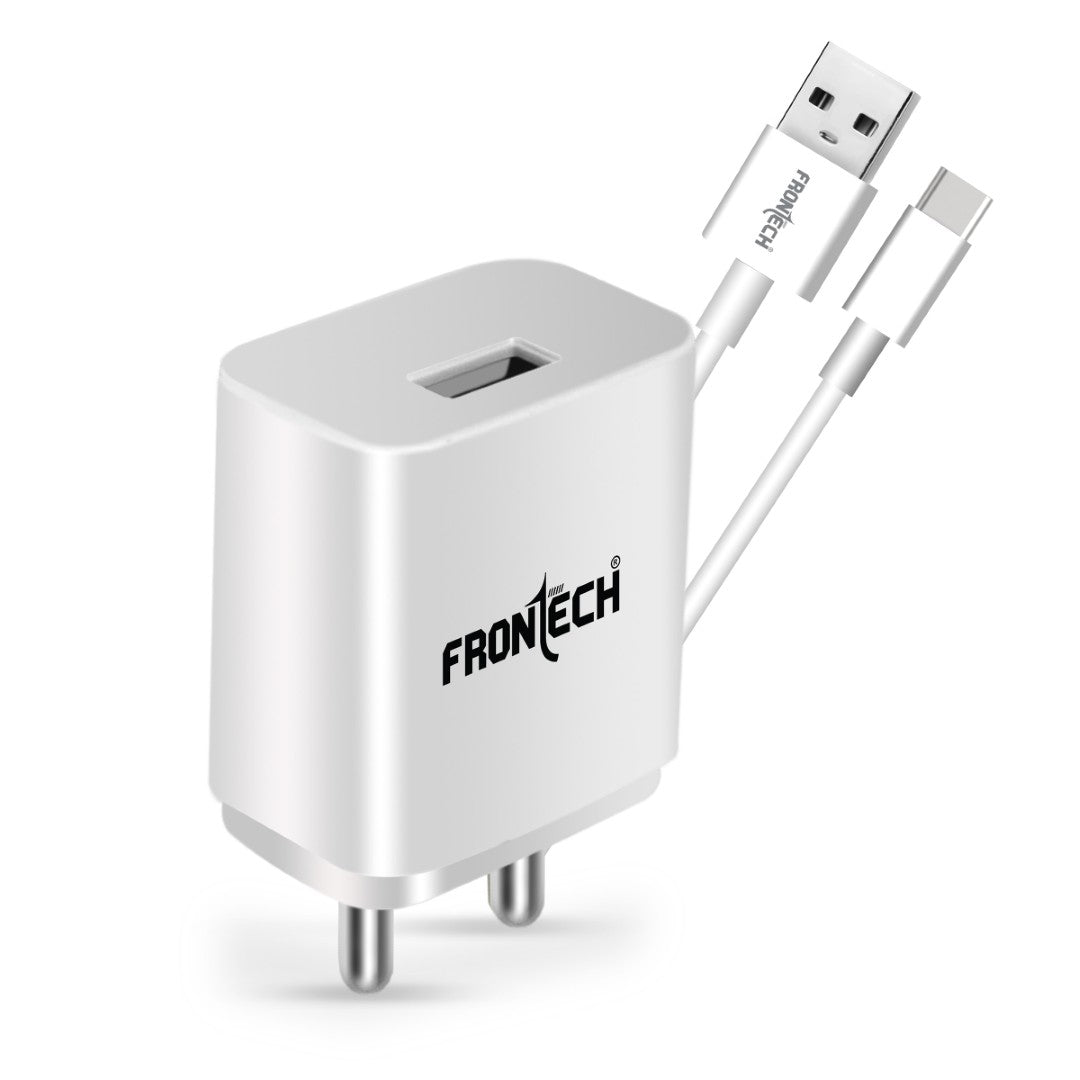 Frontech 12W/2.4A Mobile Charger | Ultra Fast Charging, Quick Charge 3.0, (0951CW, White) Frontech 12W/2.4A Mobile Charger | Ultra Fast Charging, Quick Charge 3.0, (0951CW, White)